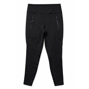 Athleta Peak Hybrid Fleece Tight Women's SP SMALL Petite Black Pant Zip Pockets